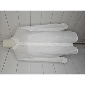 J Jill medium white linen button down shirt